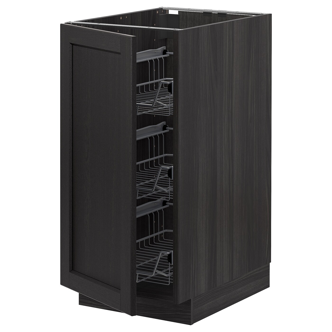 Напольный шкаф - IKEA METOD, 88x62x40см, черный, МЕТОД ИКЕА