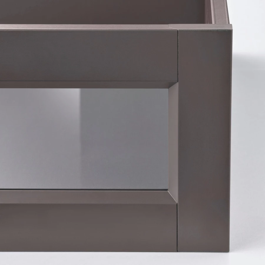 Выдвижной ящик со стеклянной передней панелью в рамке - IKEA KOMPLEMENT, 16х56,9х67,8 см, черный, КОМПЛИМЕНТ ИКЕА (изображение №2)