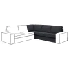 Чехол для углового дивана  - KIVIK IKEA/ КИВИК ИКЕА, черный
