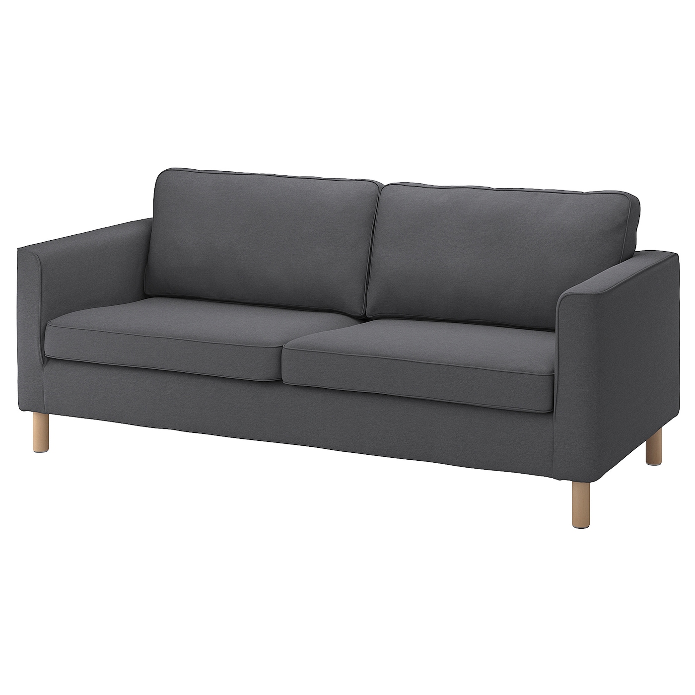 3-местный диван - IKEA PÄRUP/PARUP, 80x206см, черный, ПАРУП ИКЕА