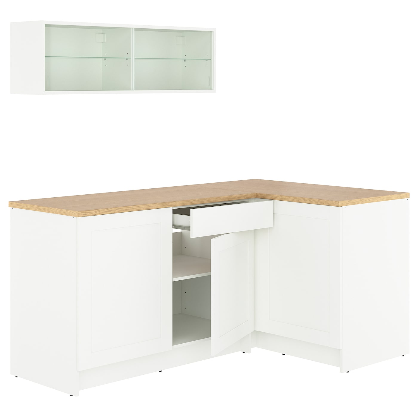 Комбинация кухонная прямая -  KNOXHULT IKEA/ КНОКСХУЛЬТ ИКЕА, белый/под беленный дуб