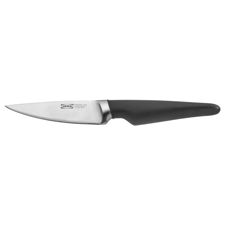 Нож для овощей - IKEA VÖRDA/VORDA, 20см, черный/серебристый, ВОРДА ИКЕА (изображение №1)