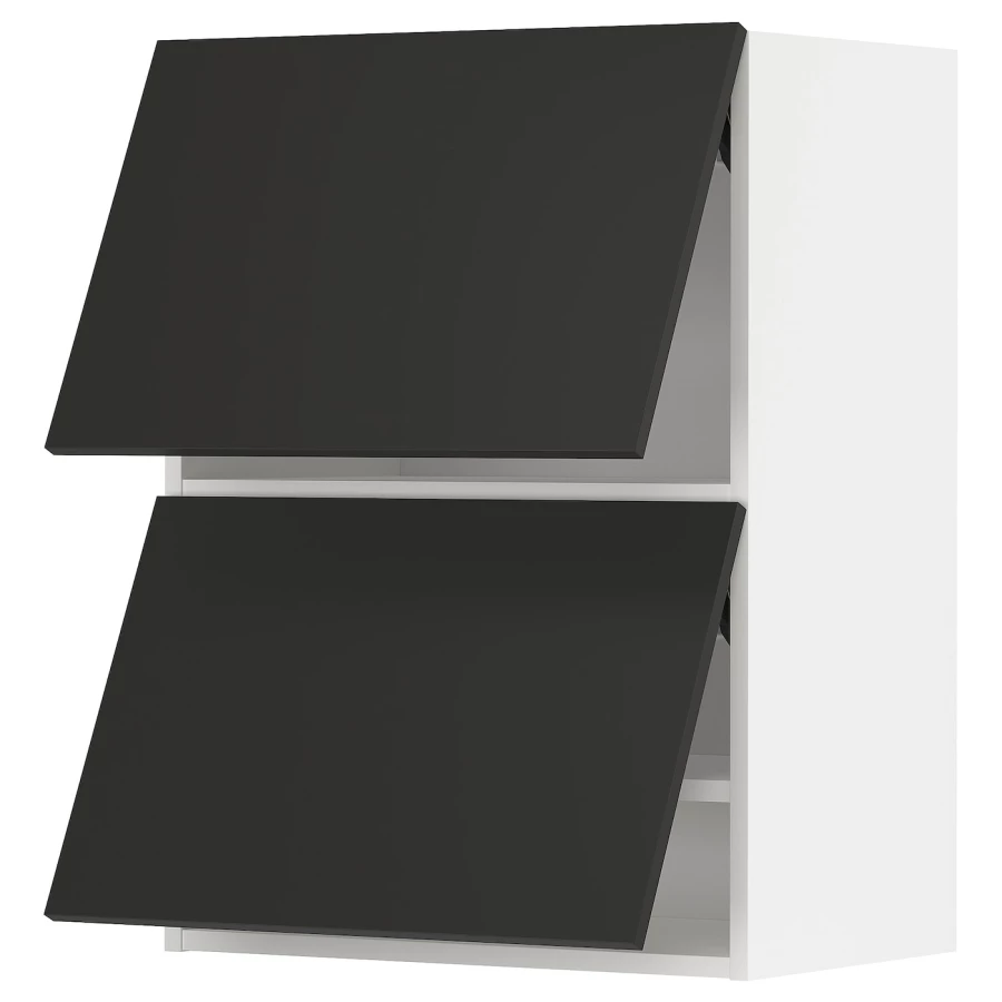 Навесной шкаф - METOD IKEA/ МЕТОД ИКЕА, 80х60 см, белый/черный (изображение №1)
