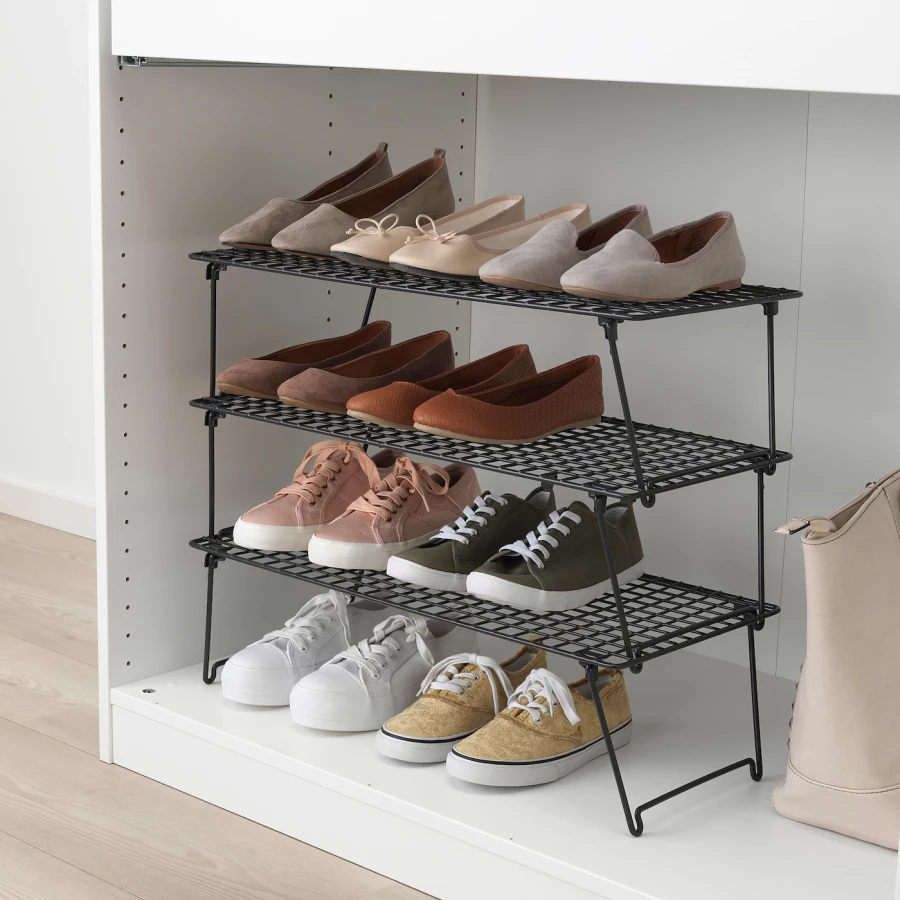 Шкаф для обуви - GREJIG IKEA/ ГРЕЙИГ ИКЕА, 58х27 см, черный (изображение №5)