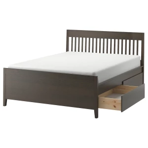 Каркас кровати с ящиками - IKEA IDANÄS/IDANAS, 200х160 см, коричневый, ИДАНЭС ИКЕА
