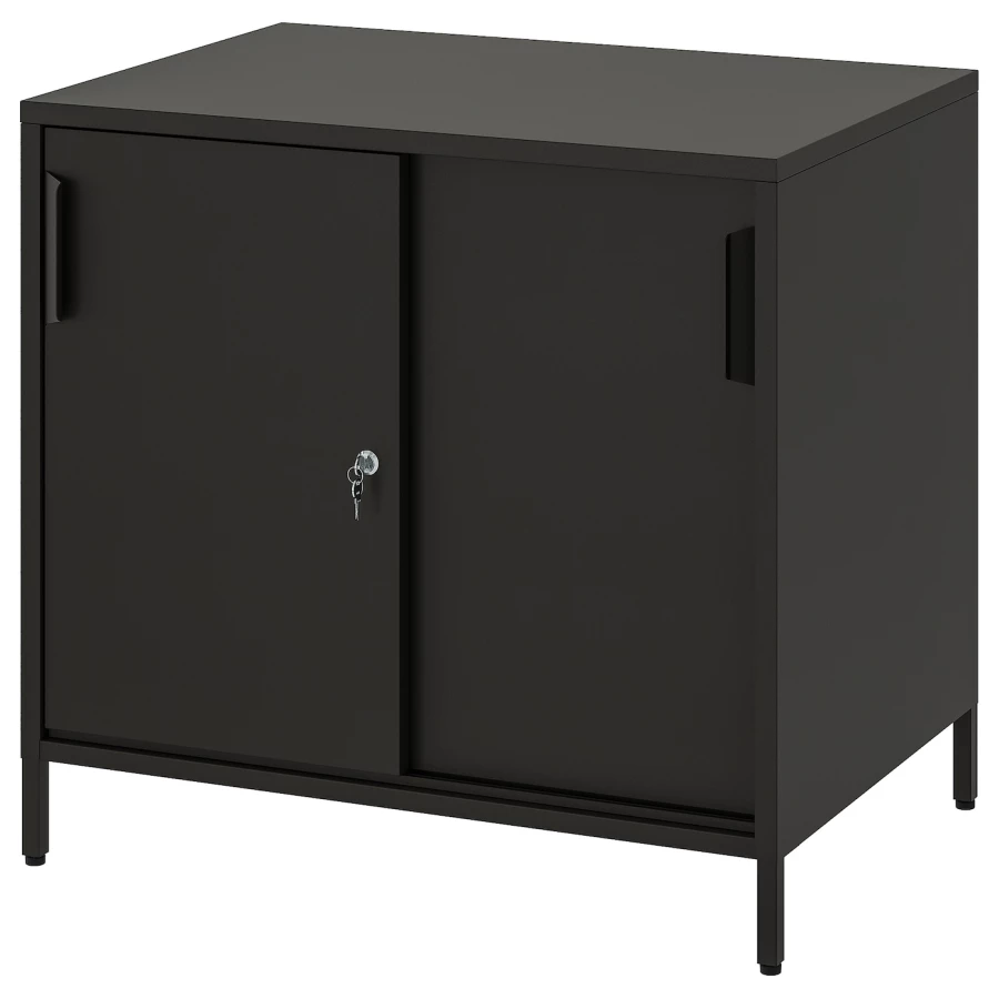 Шкаф - TROTTEN IKEA/ ТРОТТЕН ИКЕА,  80х75 см, черный (изображение №1)