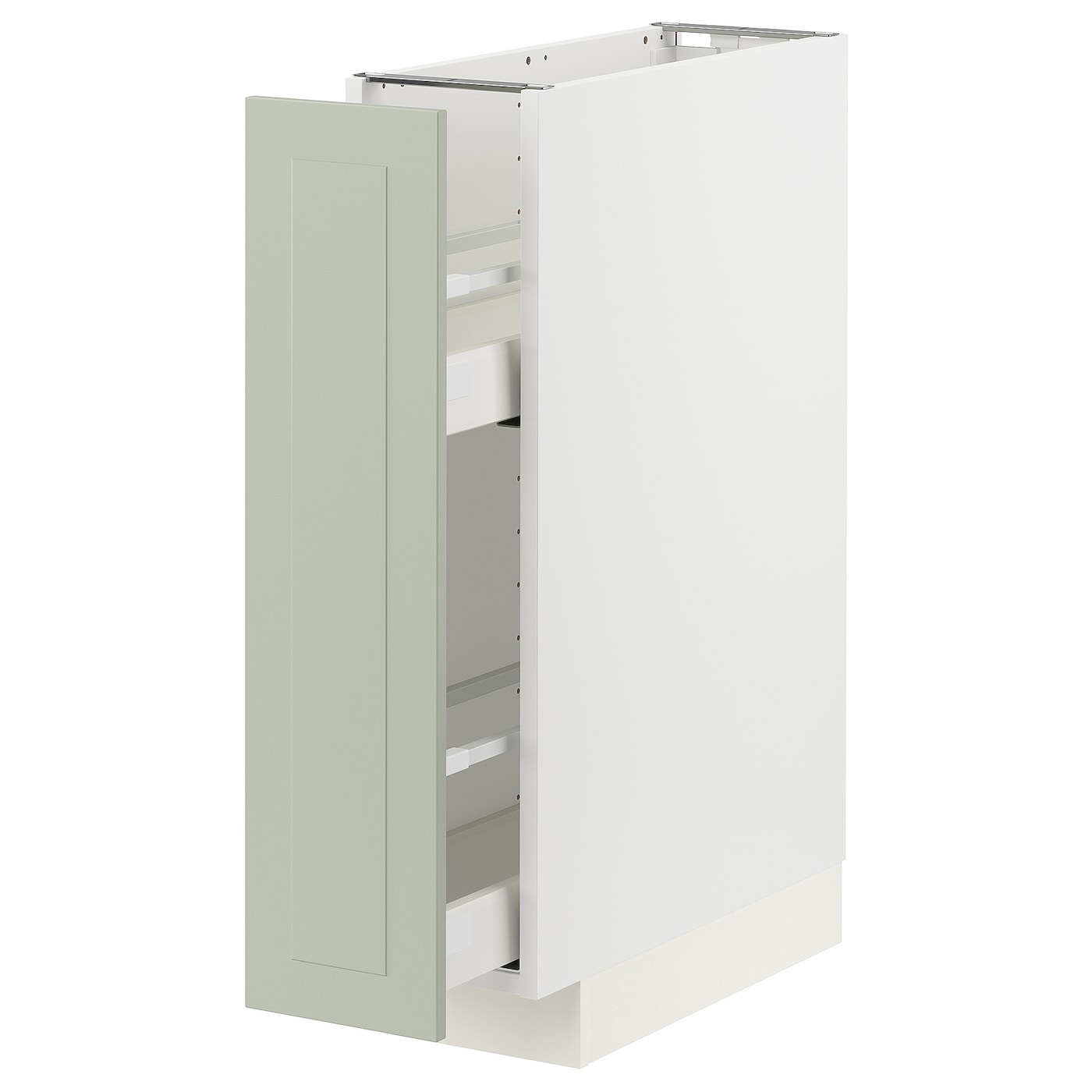 Напольный кухонный шкаф - IKEA METOD MAXIMERA, 88x62x20см, белый/светло-зеленый, МЕТОД МАКСИМЕРА ИКЕА