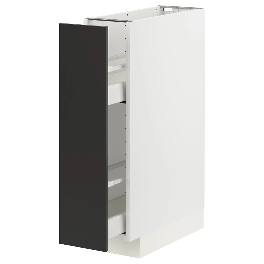 Напольный шкаф - METOD / MAXIMERA IKEA/ МЕТОД/ МАКСИМЕРА ИКЕА,  88х20 см, белый/черный (изображение №1)
