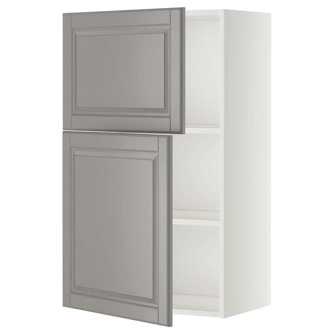 Навесной шкаф с полкой - METOD IKEA/ МЕТОД ИКЕА, 100х60 см,  белый/серый
