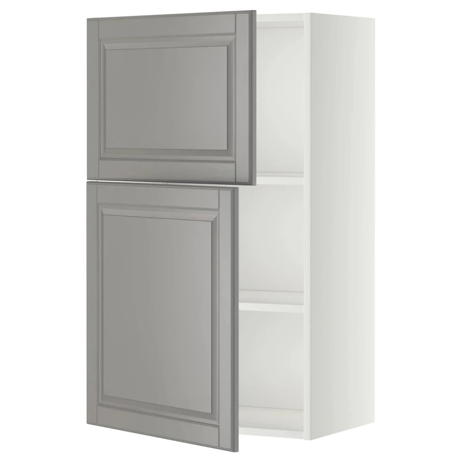 Навесной шкаф с полкой - METOD IKEA/ МЕТОД ИКЕА, 100х60 см,  белый/серый (изображение №1)