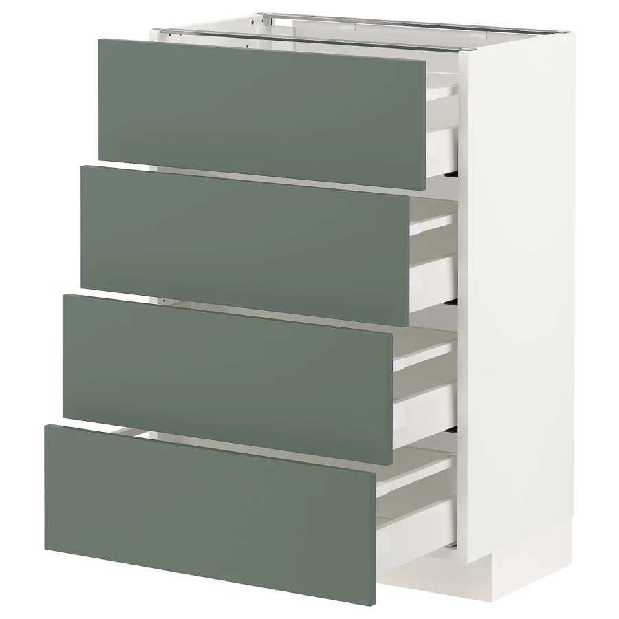 Напольный кухонный шкаф  - IKEA METOD MAXIMERA, 88x39,2x60см, белый/светло-серый, МЕТОД МАКСИМЕРА ИКЕА (изображение №1)