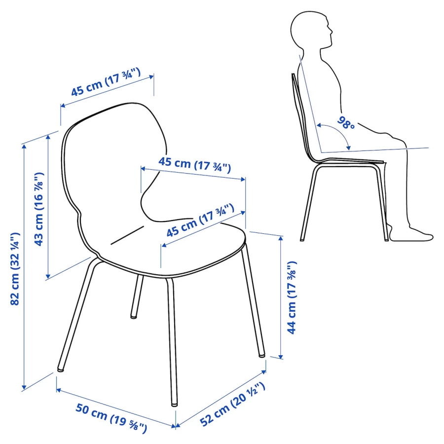 Стол и 4 стула - IKEA EKEDALEN/SIGTRYGG/ЭКЕДАЛЕН ИКЕА, 120х180х80 см, белый/бежевый (изображение №4)
