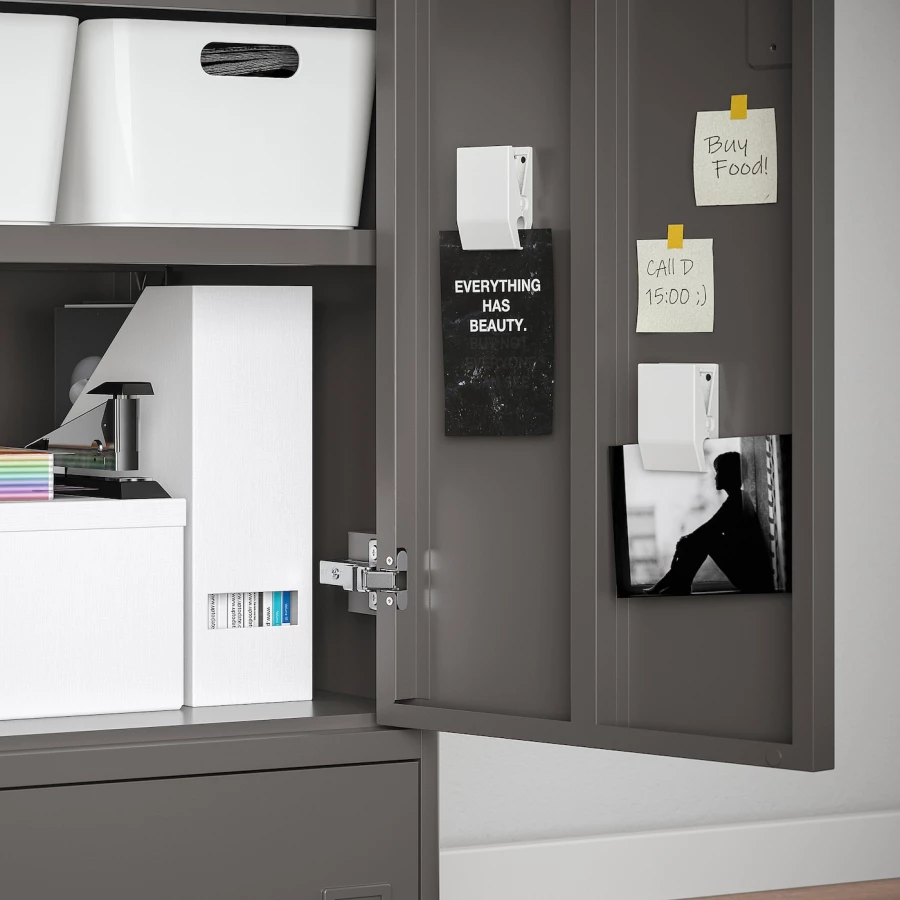 Офисный шкаф - IKEA IDÅSEN/IDASEN, темно-серый, 80x47x119 см, ИДОСЕН ИКЕА (изображение №5)