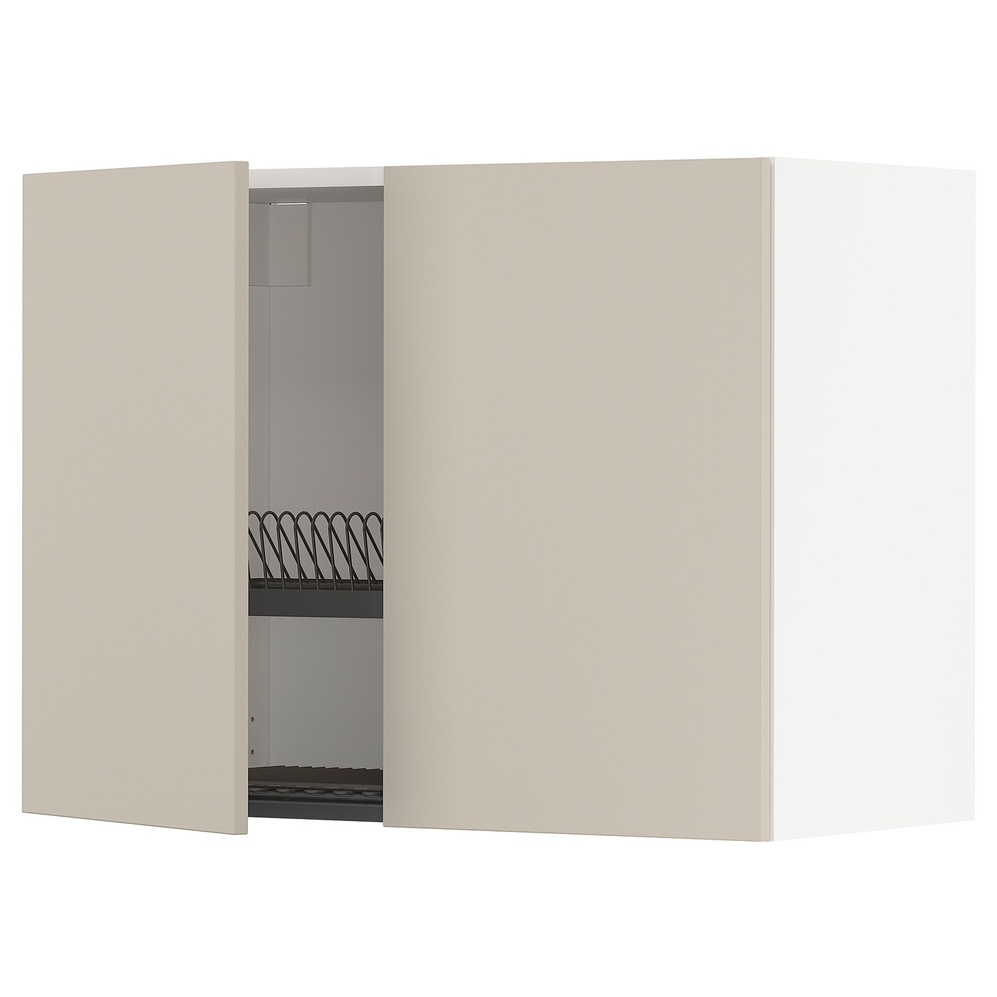 Навесной шкаф с сушилкой - METOD IKEA/ МЕТОД ИКЕА, 60х80 см, белый/бежевый