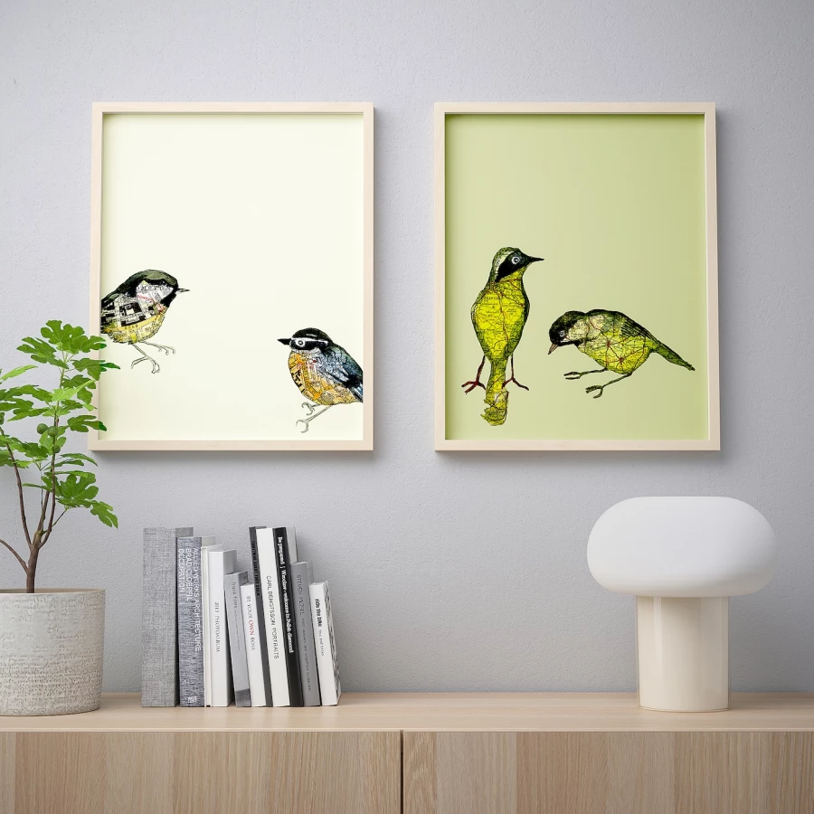 Постер, 2 шт. - IKEA BILD, 40х50 см, «Городские птицы II», БИЛЬД ИКЕА (изображение №3)
