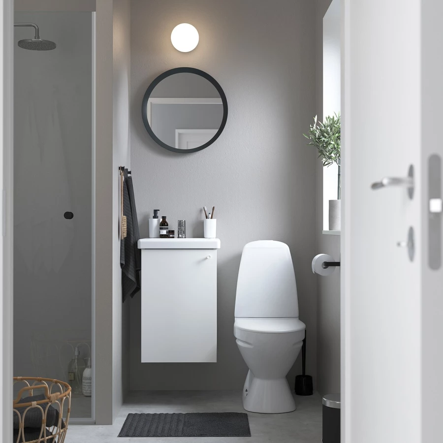 Тумба для ванной - ENHET / TVÄLLEN  /TVАLLEN  IKEA/ ЭНХЕТ / ТВЭЛЛЕН ИКЕА,  44х43х65 см , белый (изображение №2)