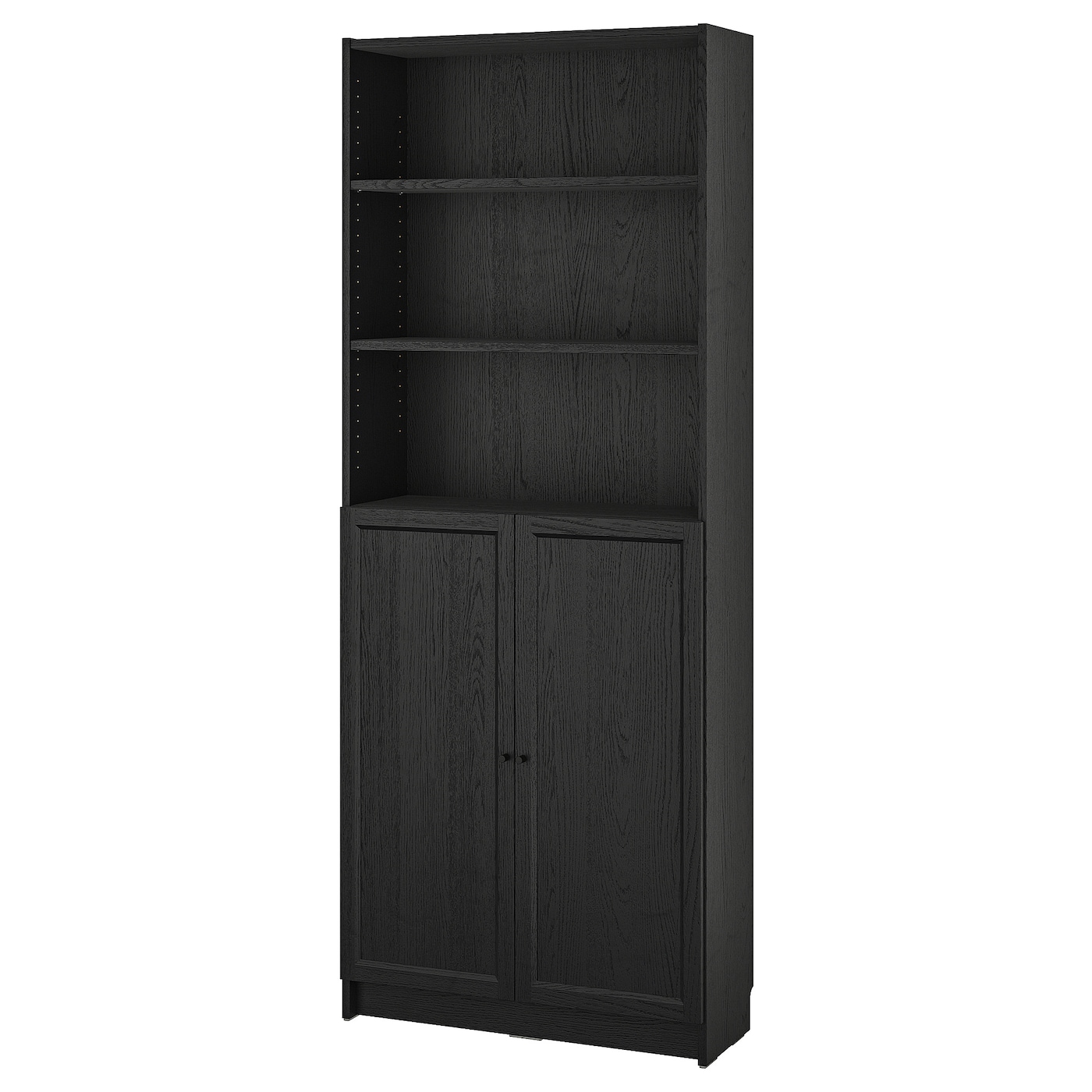 Книжный шкаф -  BILLY / OXBERG IKEA/ БИЛЛИ/ ОКСБЕРГ ИКЕА, 80х30х202 см,  черный