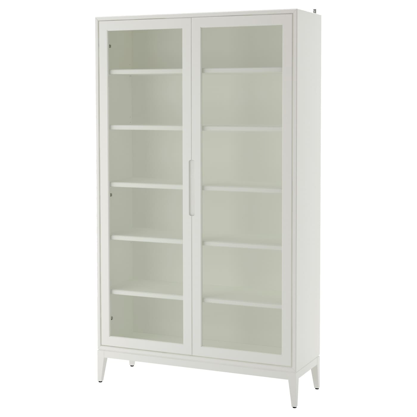 Шкаф со стеклянными дверцами  - REGISSÖR IKEA/ РЕЖИССЕР/РЕЖИСЁР ИКЕА, 118x203х38 см, белый/прозрачный