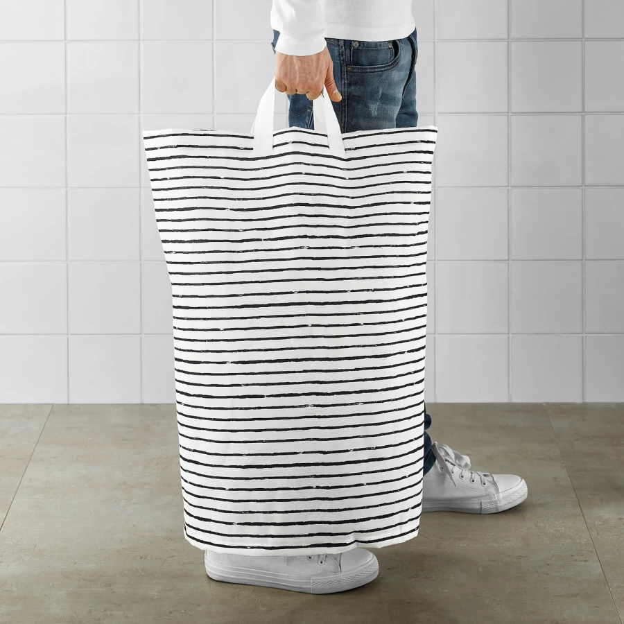 Мешок для стирки - KLUNKA IKEA/ КЛУНКА ИКЕА, 60 см, белый/серый (изображение №3)