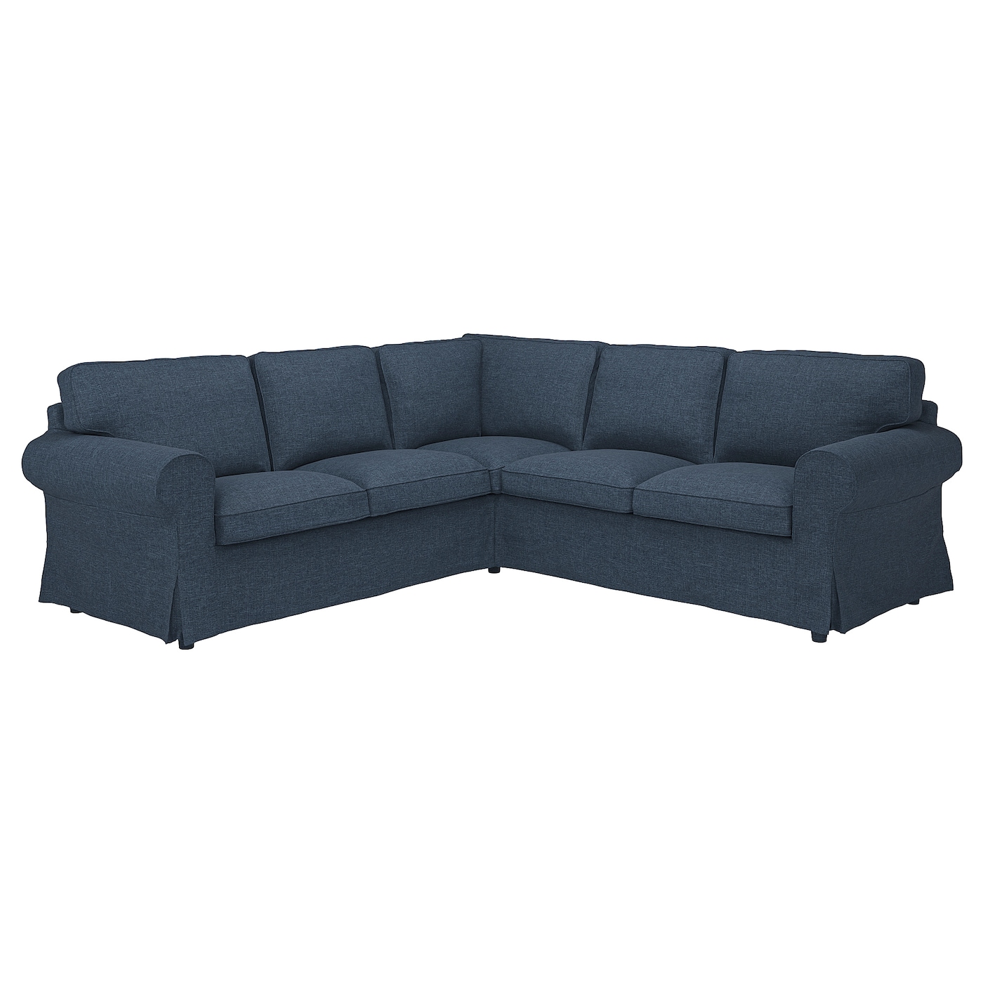 4-местный угловой диван - IKEA EKTORP, 88x243см, синий, ЭКТОРП ИКЕА
