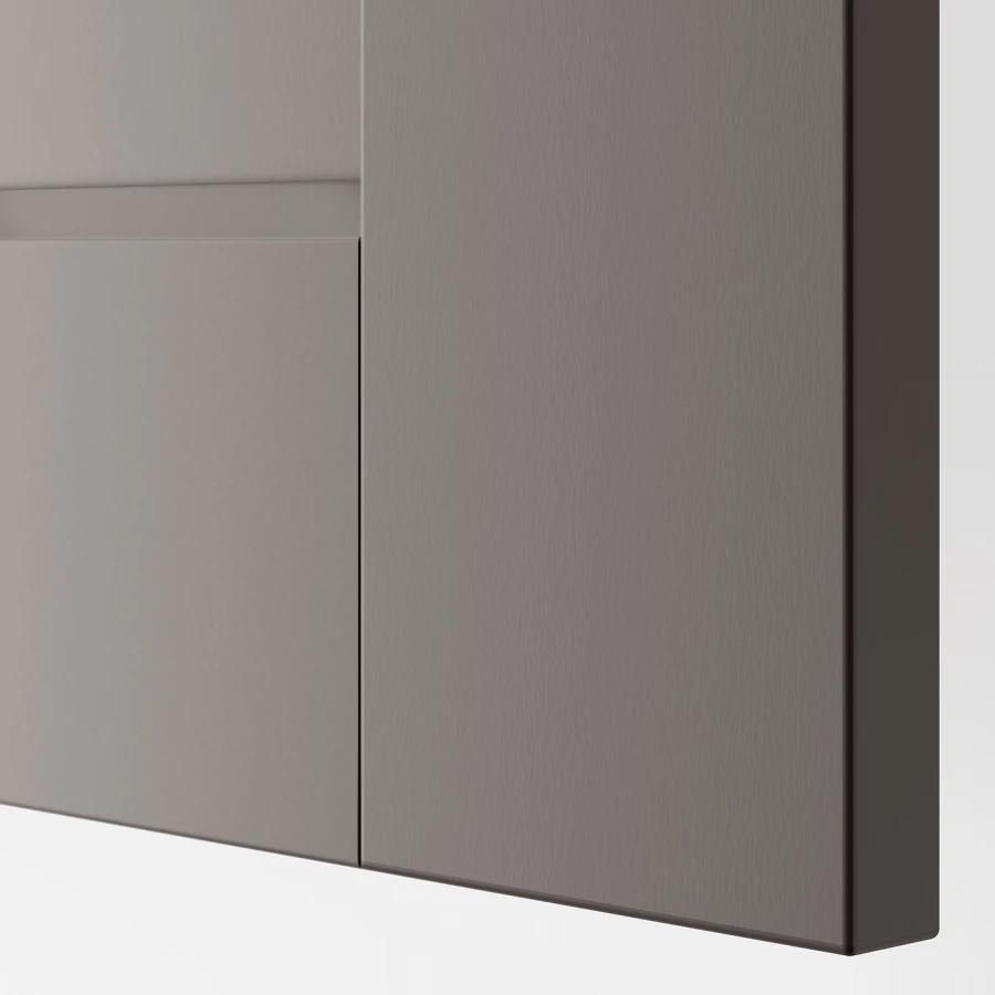 Шкаф - IKEA PAX/GRIMO/ПАКС/ГРИМО ИКЕА, 60х200х201,2 см, белый/темно-серый (изображение №3)