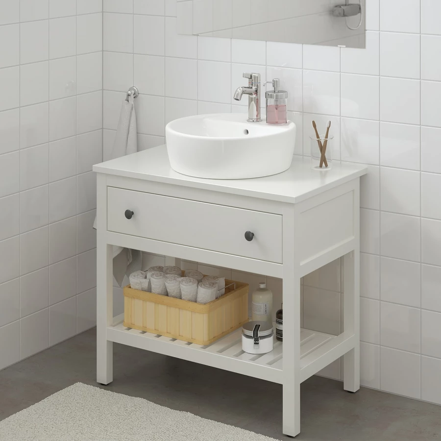 Тумба для ванной - HEMNES / TÖRNVIKEN /TОRNVIKEN IKEA/ ХЕМНЕС/ТОРНВИКЕН ИКЕА, 82х48х90 см, белый (изображение №2)