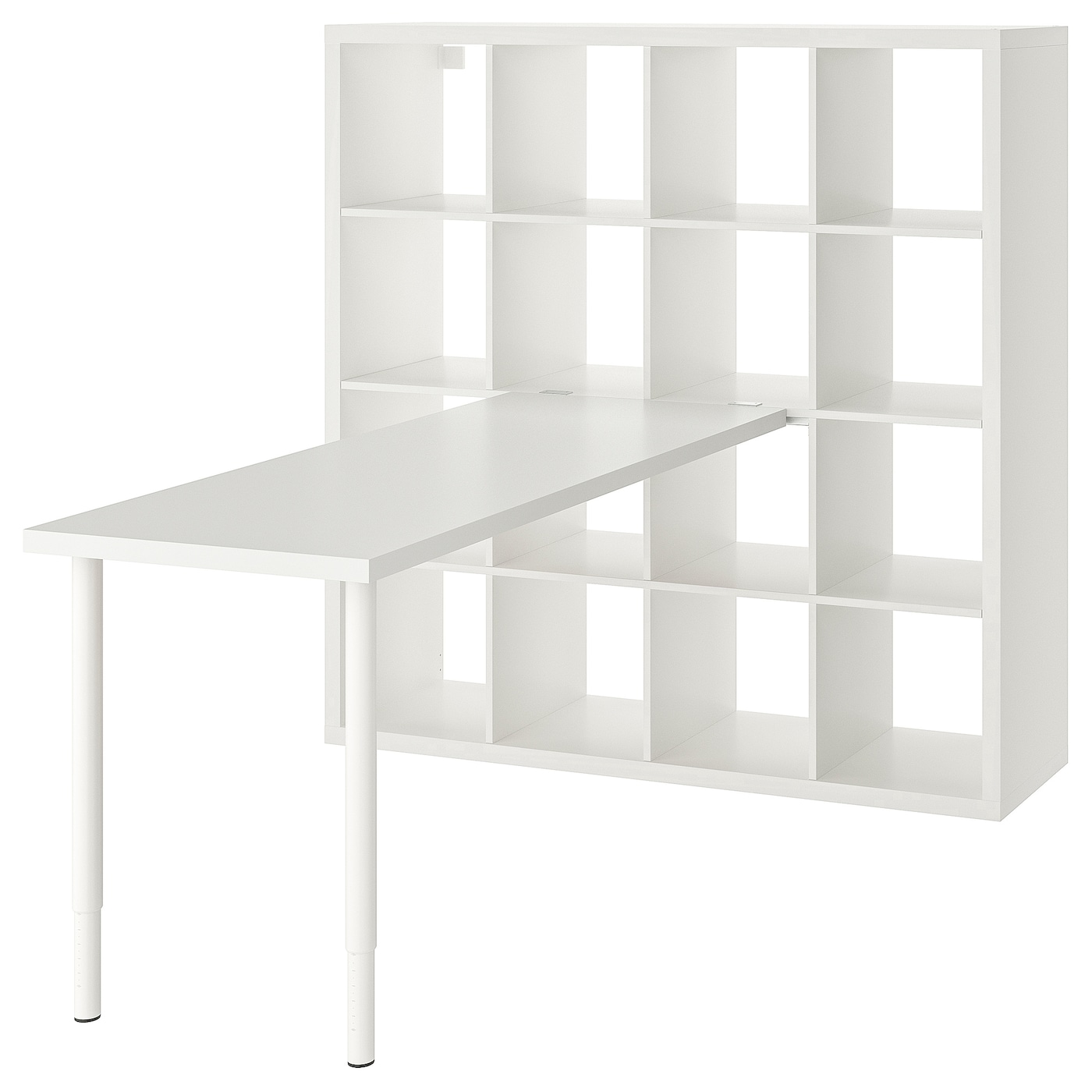 Письменный стол с книжной полкой 16 ячеек - IKEA LAGKAPTEN/KALLAX/ ЛАГКАПТЕН/КАЛЛАКС ИКЕА, белый