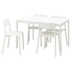 Кухонный стол - VANGSTA/JANINGE IKEA/ВАНГСТ/ЙАНИНГЕ ИКЕА, 120х180 см, белый