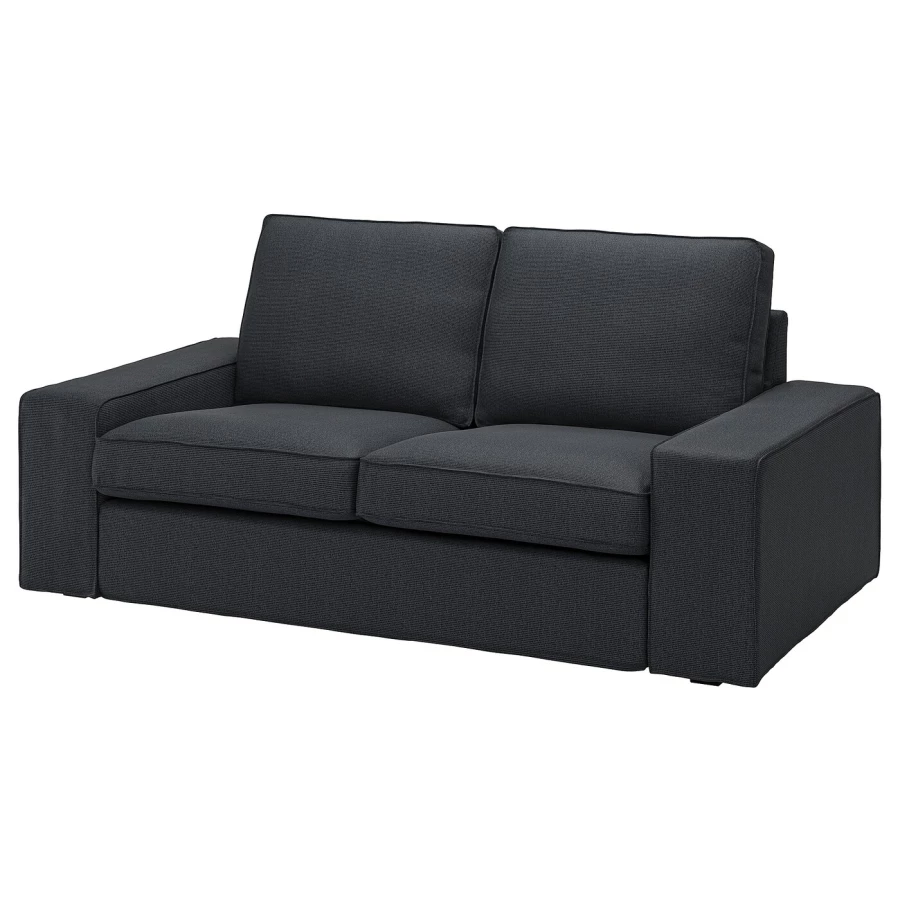 2-местный диван - IKEA KIVIK/КИВИК ИКЕА, 83х95х190 см, черный (изображение №1)