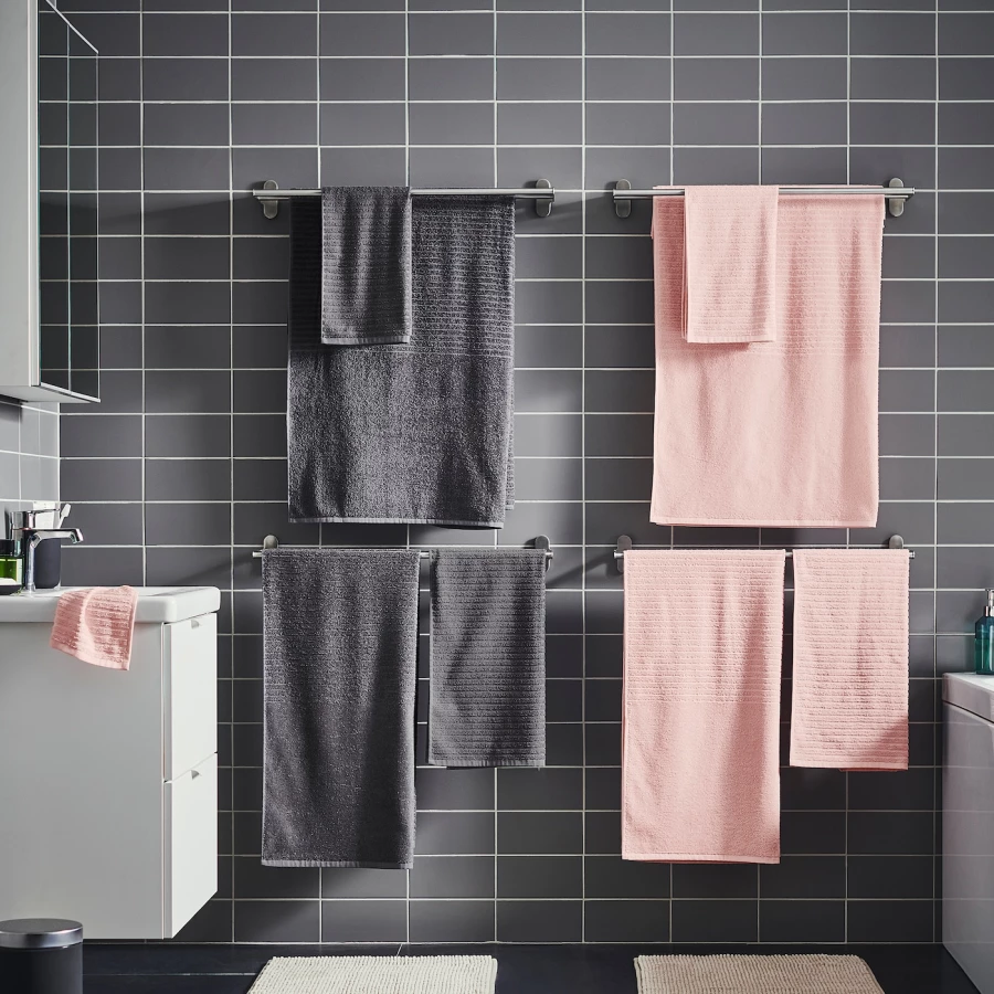 Банное полотенце - IKEA VÅGSJÖN/VAGSJON, 140х70 см, серый, ВОГШЁН ИКЕА (изображение №4)