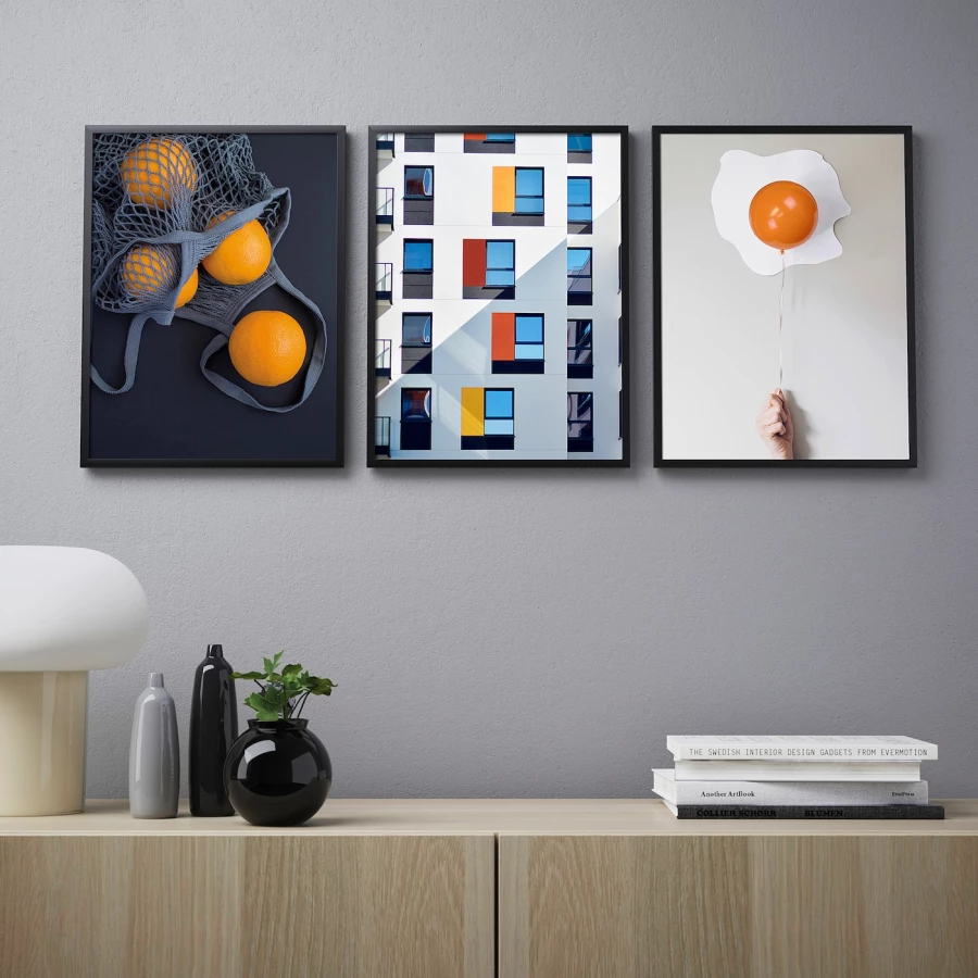 Постер, 3 шт. - IKEA BILD, 30х40 см, «Апельсины в сетке», БИЛЬД ИКЕА (изображение №2)