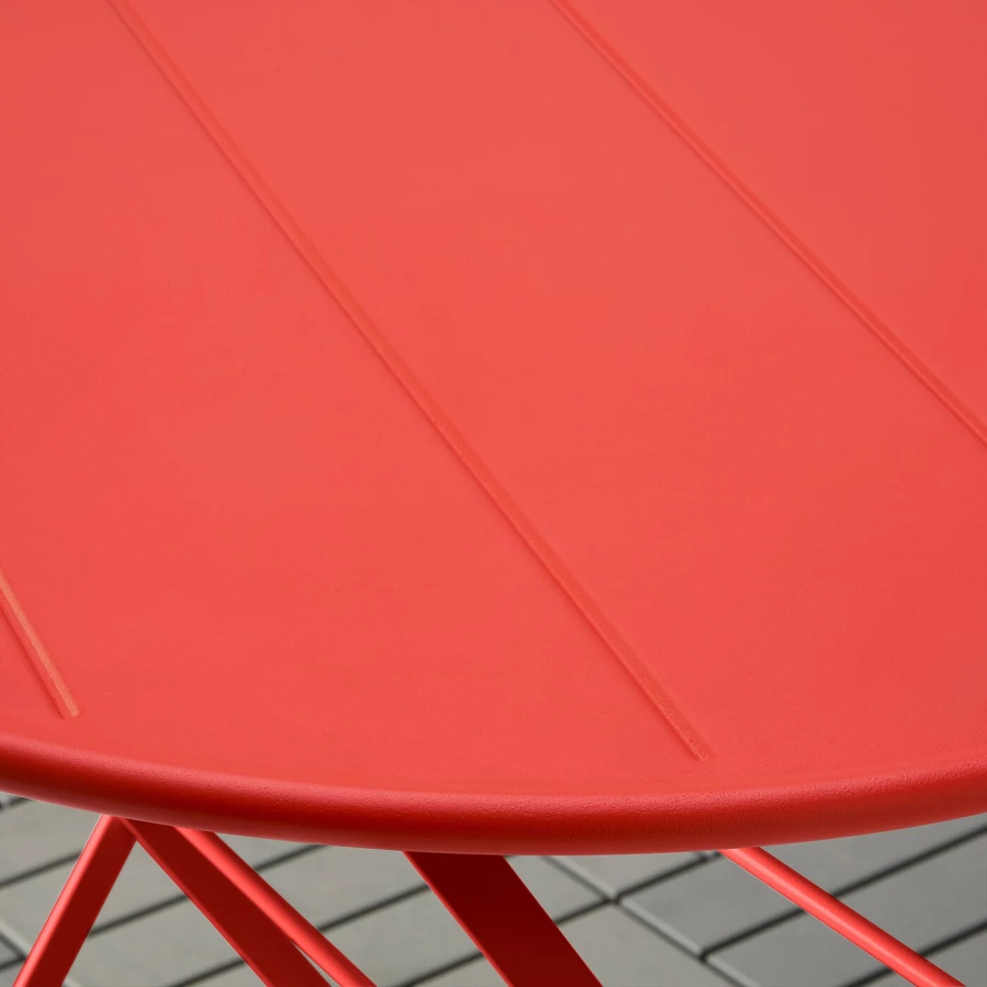 Стол садовый - IKEA SUNDSÖ, 71x65см, красный, СУНДСЁ ИКЕА (изображение №4)