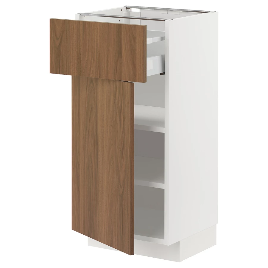 Напольный шкаф - METOD / MAXIMERA IKEA/ МЕТОД/ МАКСИМЕРА ИКЕА,  40х37 см, белый/коричневый (изображение №1)