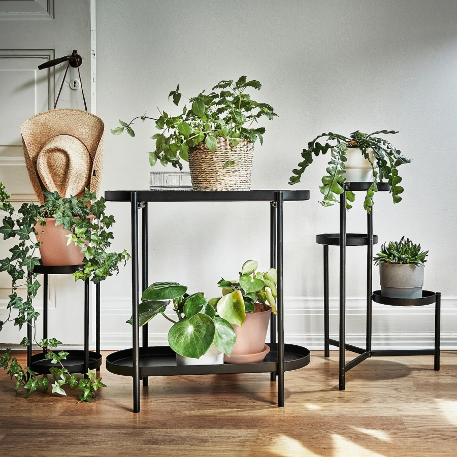 Подставка для растений - IKEA OLIVBLAD, 35 см, черный, ОЛИВБЛАД ИКЕА (изображение №3)
