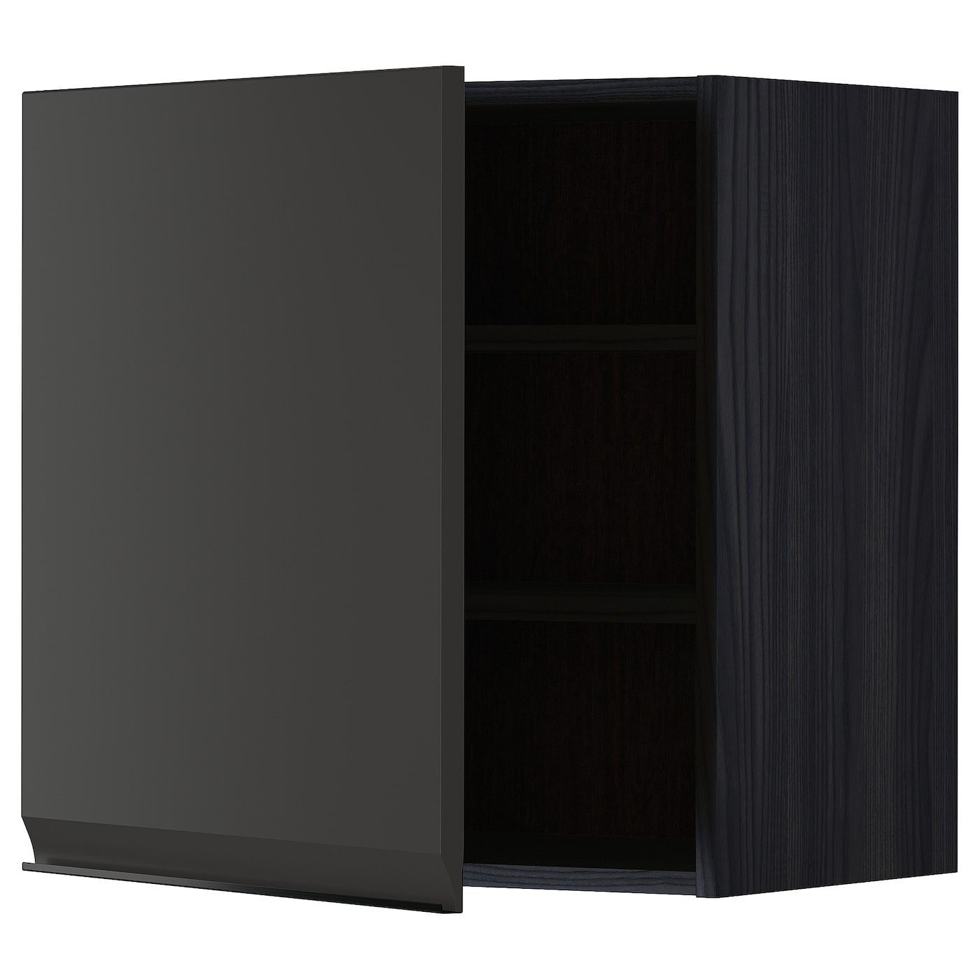 Навесной шкаф с полкой - METOD IKEA/ МЕТОД ИКЕА, 60х60 см, черный