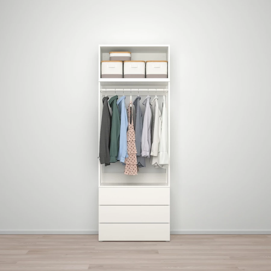 Комбинация для хранения - PLATSA  IKEA/ ПЛАТСА  ИКЕА, 221х80 см, белый (изображение №4)