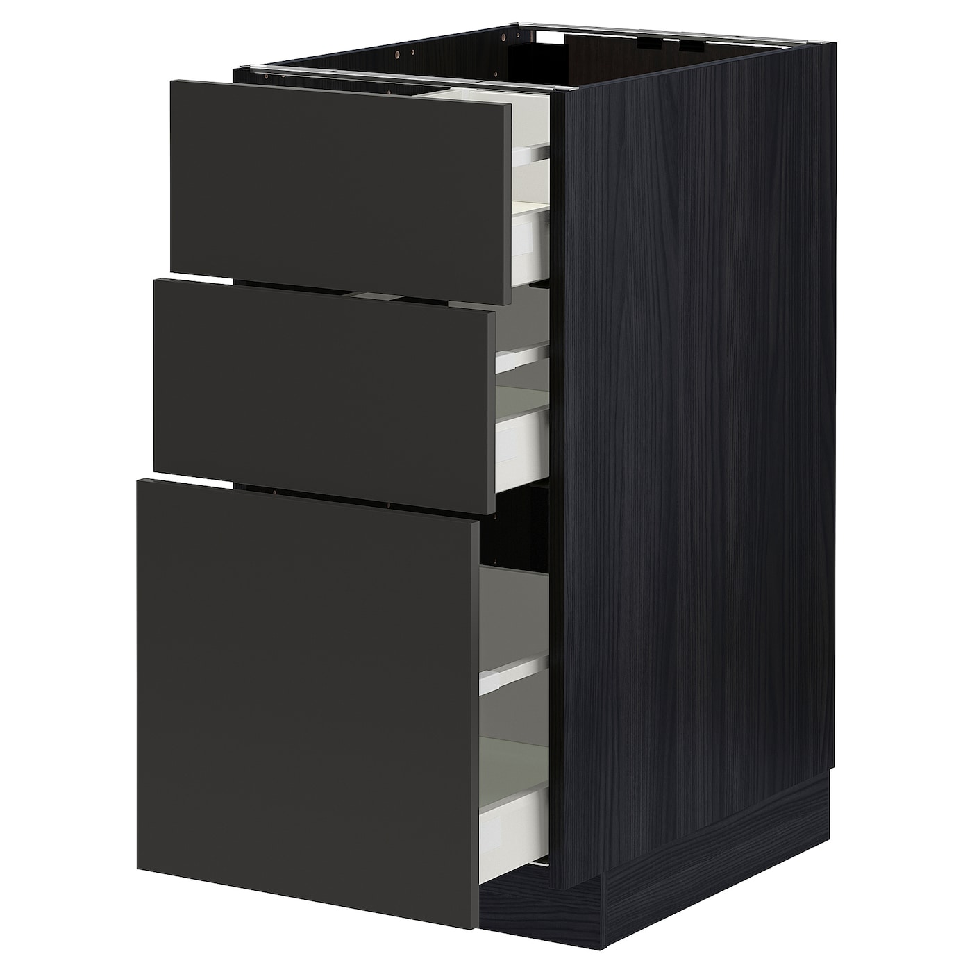 Напольный шкаф - IKEA METOD MAXIMERA, 88x62x40см, черный, МЕТОД МАКСИМЕРА ИКЕА