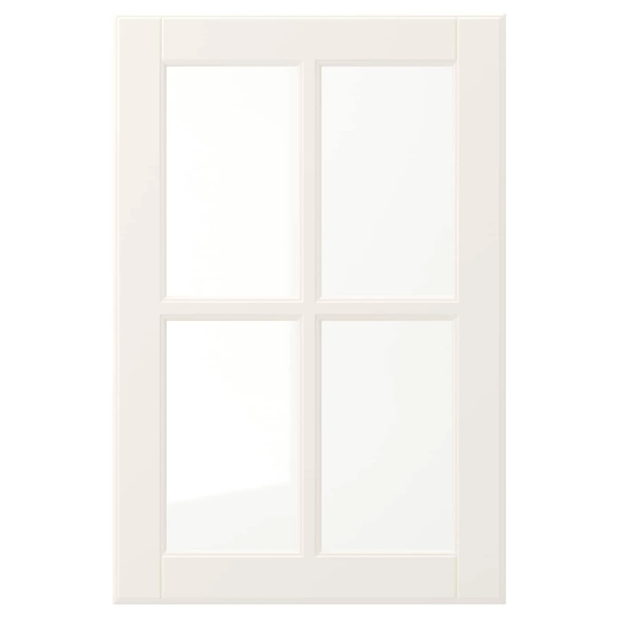 Дверца со стеклом - IKEA BODBYN, 60х40 см, кремовый, БУДБИН ИКЕА (изображение №1)