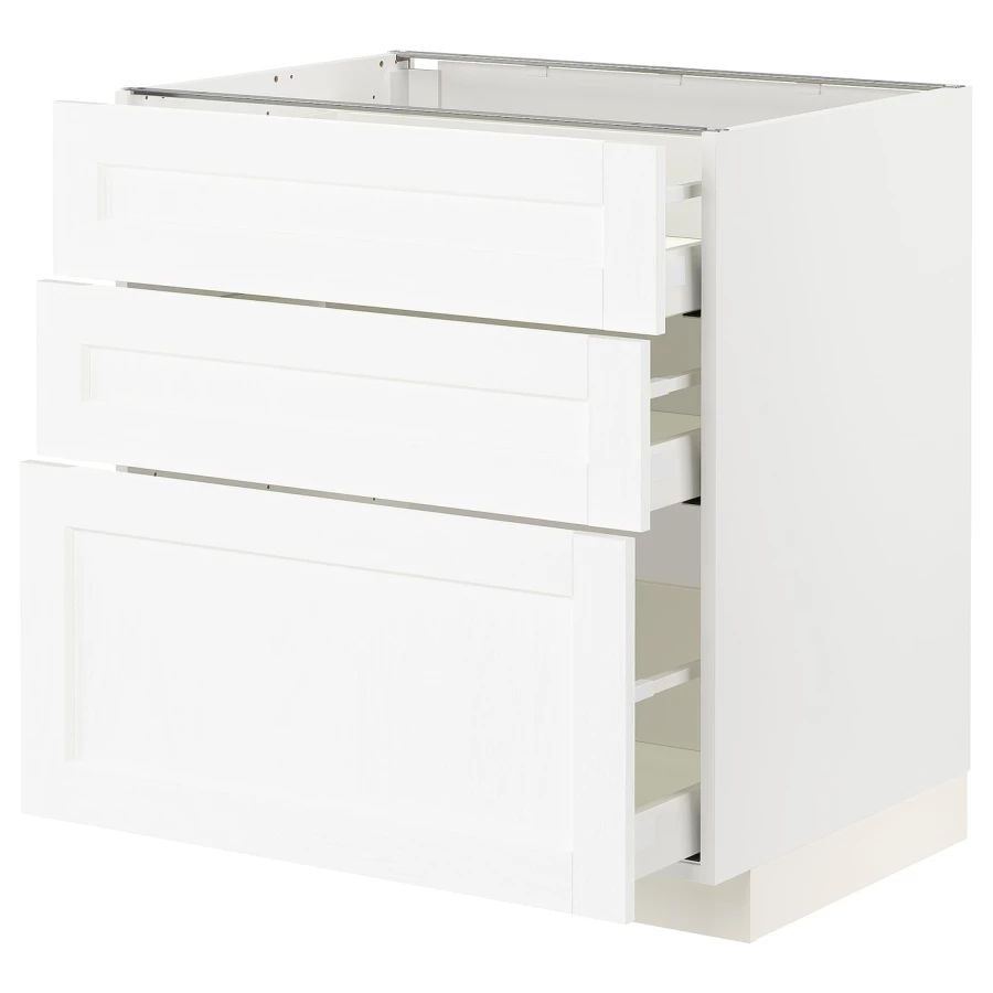 Напольный шкаф - IKEA METOD MAXIMERA, 88x62x80см, белый, МЕТОД МАКСИМЕРА ИКЕА (изображение №1)