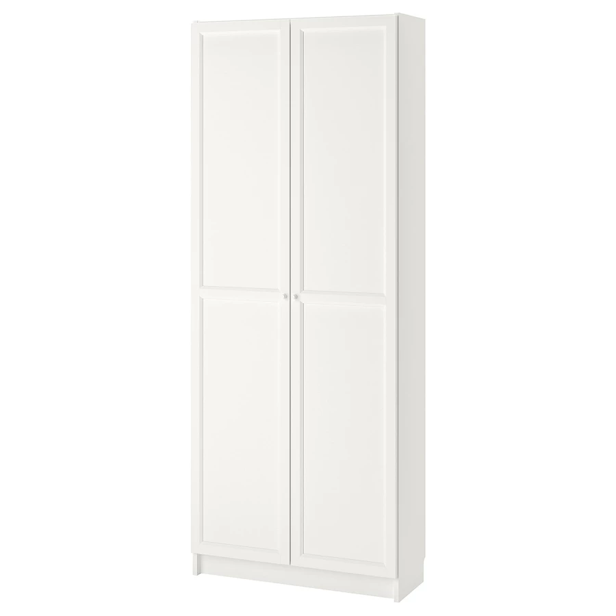 Книжный шкаф с дверцей - BILLY/OXBERG IKEA/ БИЛЛИ/ОКСБЕРГ ИКЕА, 42х80х202 см, белый (изображение №1)