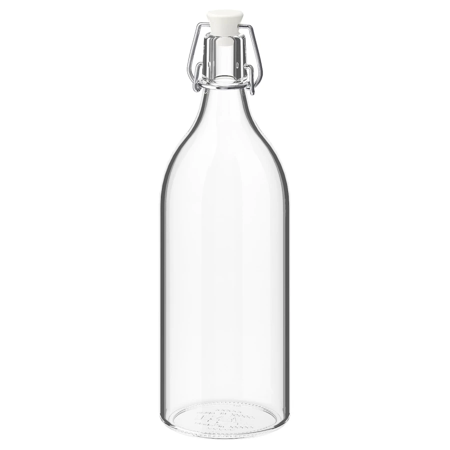 Бутылка с крышкой - IKEA KORKEN, 1 л, стекло, КОРКЕН ИКЕА (изображение №1)