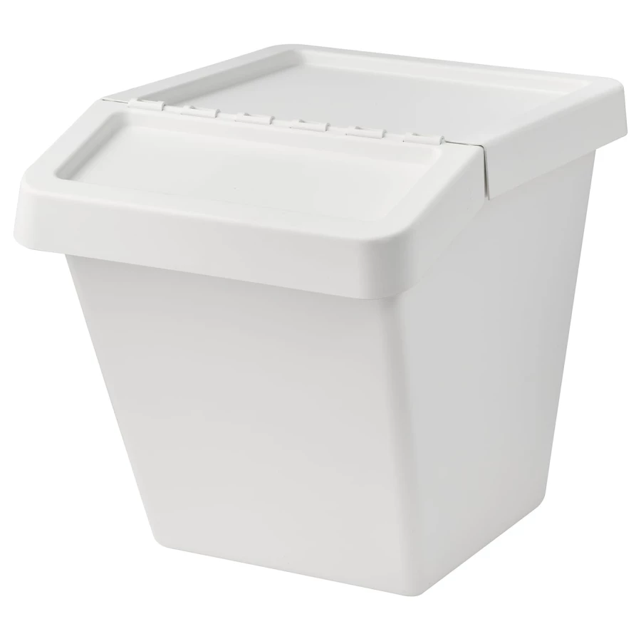 Урна для сортировки мусора - IKEA SORTERA, 45x55x41см, белый, СОРТЕРА ИКЕА (изображение №1)