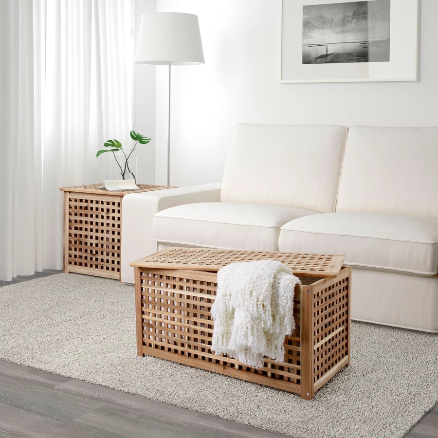 Стол садовый - IKEA HOL, 50x98x50 см, коричневый/светло-коричневый, ХОЛ ИКЕА (изображение №3)