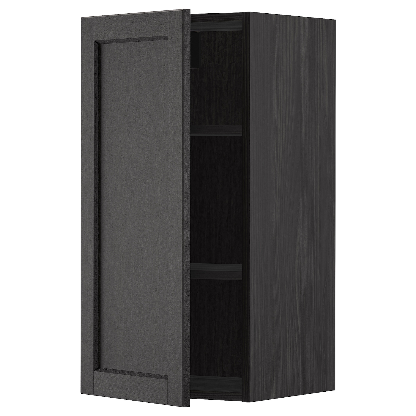 Навесной шкаф с полкой - METOD IKEA/ МЕТОД ИКЕА, 80х40 см, черный