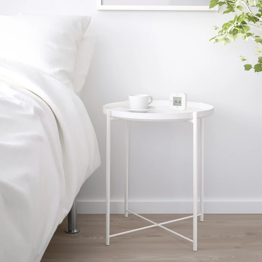 Стол сервировочный - IKEA GLADOM/ИКЕА ГЛАДОМ, 45х45х53 см, белый (изображение №2)
