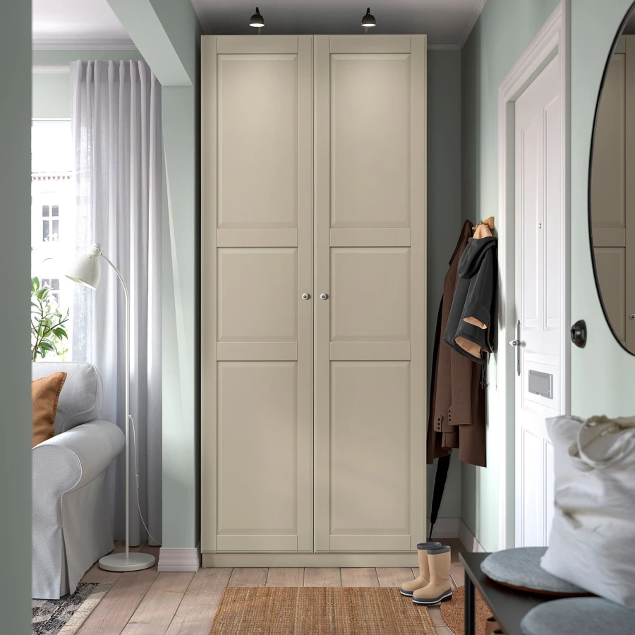 Гардеробная комбинация - IKEA PAX/TYSSEDAL / ПАКС/ТИССЕДАЛЬ ИКЕА, 236x100x60 см ,бежевый (изображение №3)