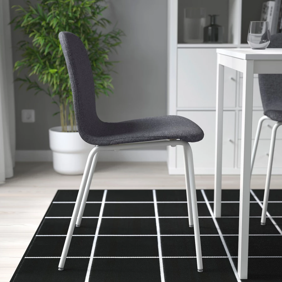 Стул - IKEA KARLPETTER/SEFAST,80х52х50 см,  серный/белый, ИКЕА (изображение №2)