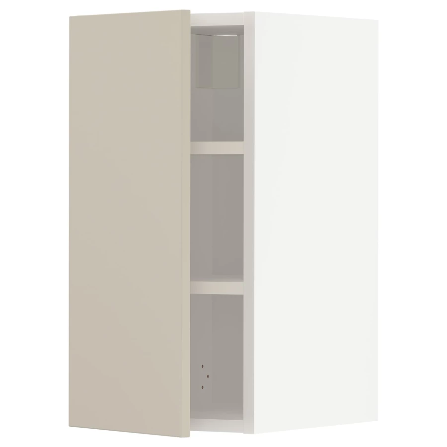 Навесной шкаф с полкой - METOD IKEA/ МЕТОД ИКЕА, 60х30 см, белый/бежевый (изображение №1)