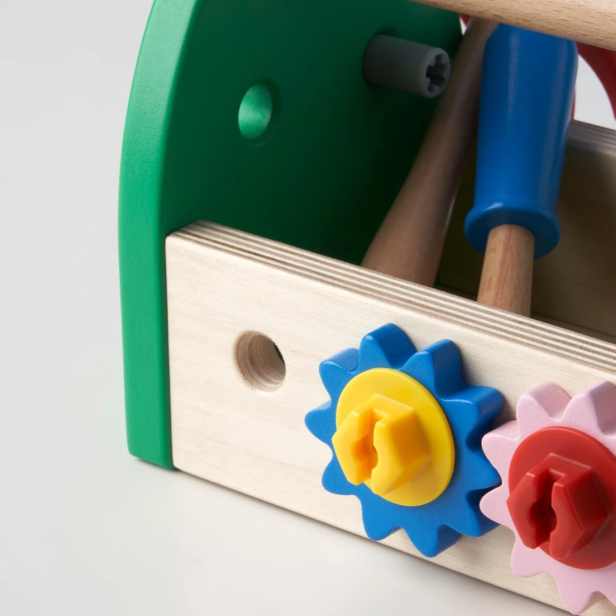 Набор игрушечных инструментов из 13 предметов - IKEA BLOMFLUGA/БЛОМФЛЮГА ИКЕА, разноцветный (изображение №7)