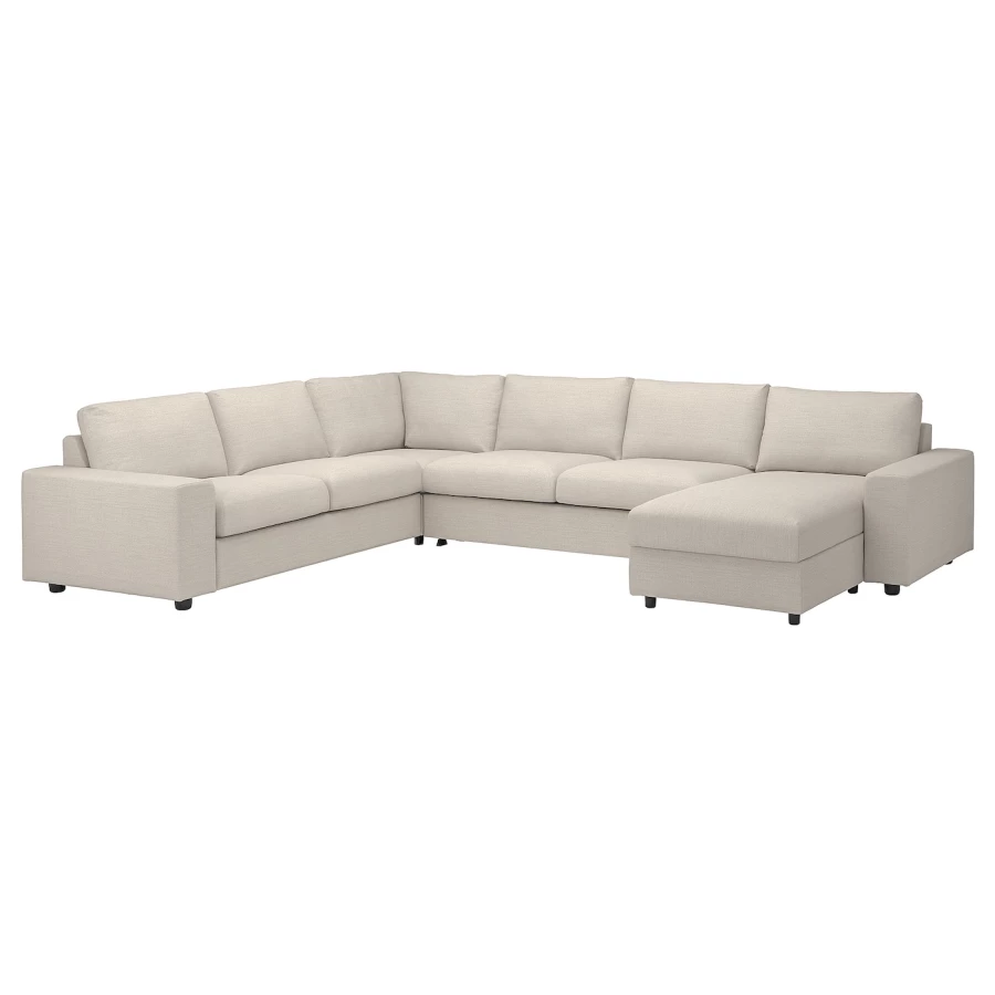 Чехол на угловой диван - IKEA VIMLE/ВИМЛЕ ИКЕА, 356х68 см,  бежевый (изображение №1)